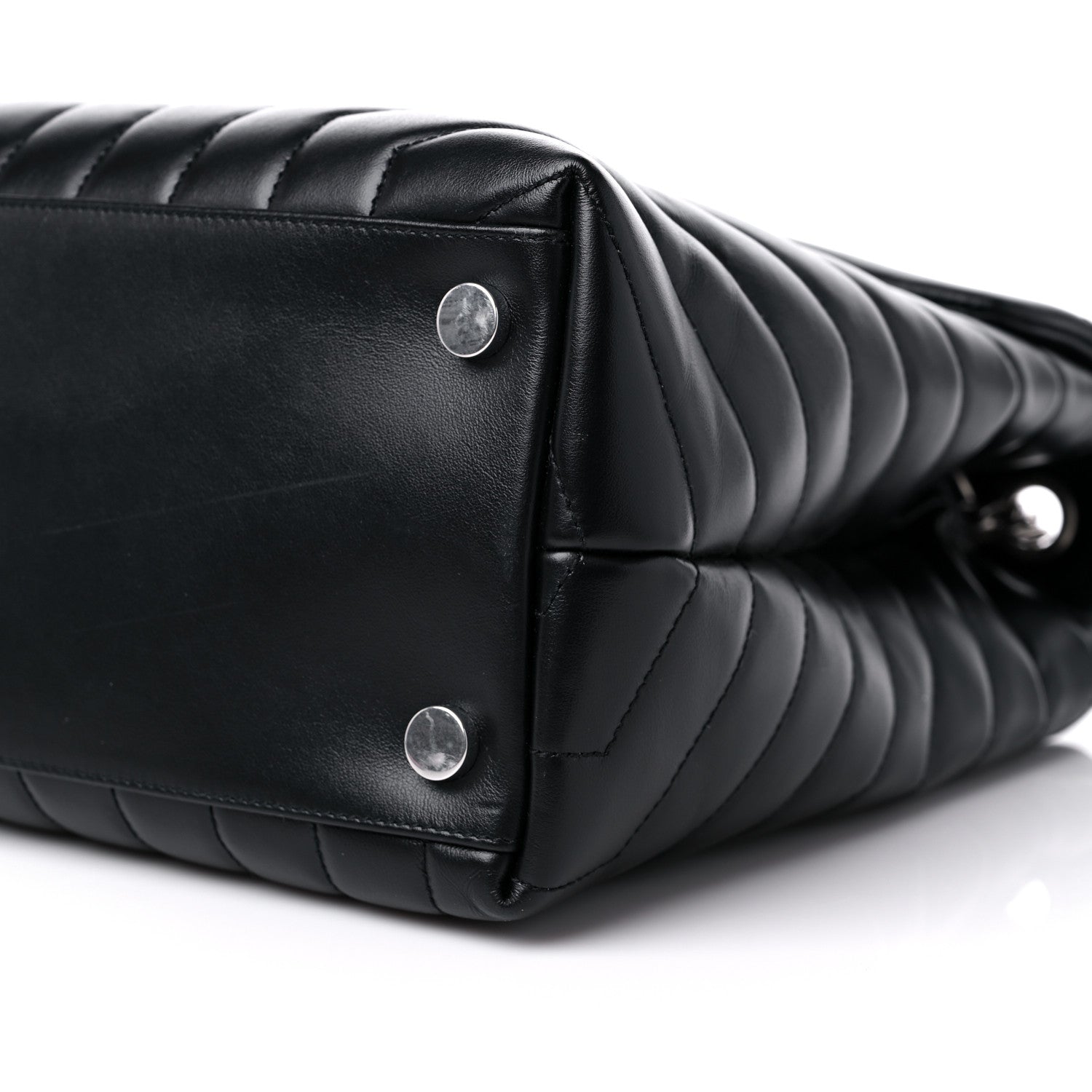Saint Laurent Calfskin Y Quilted Monogram Large Loulou Chain Satchel Black 9 of 12