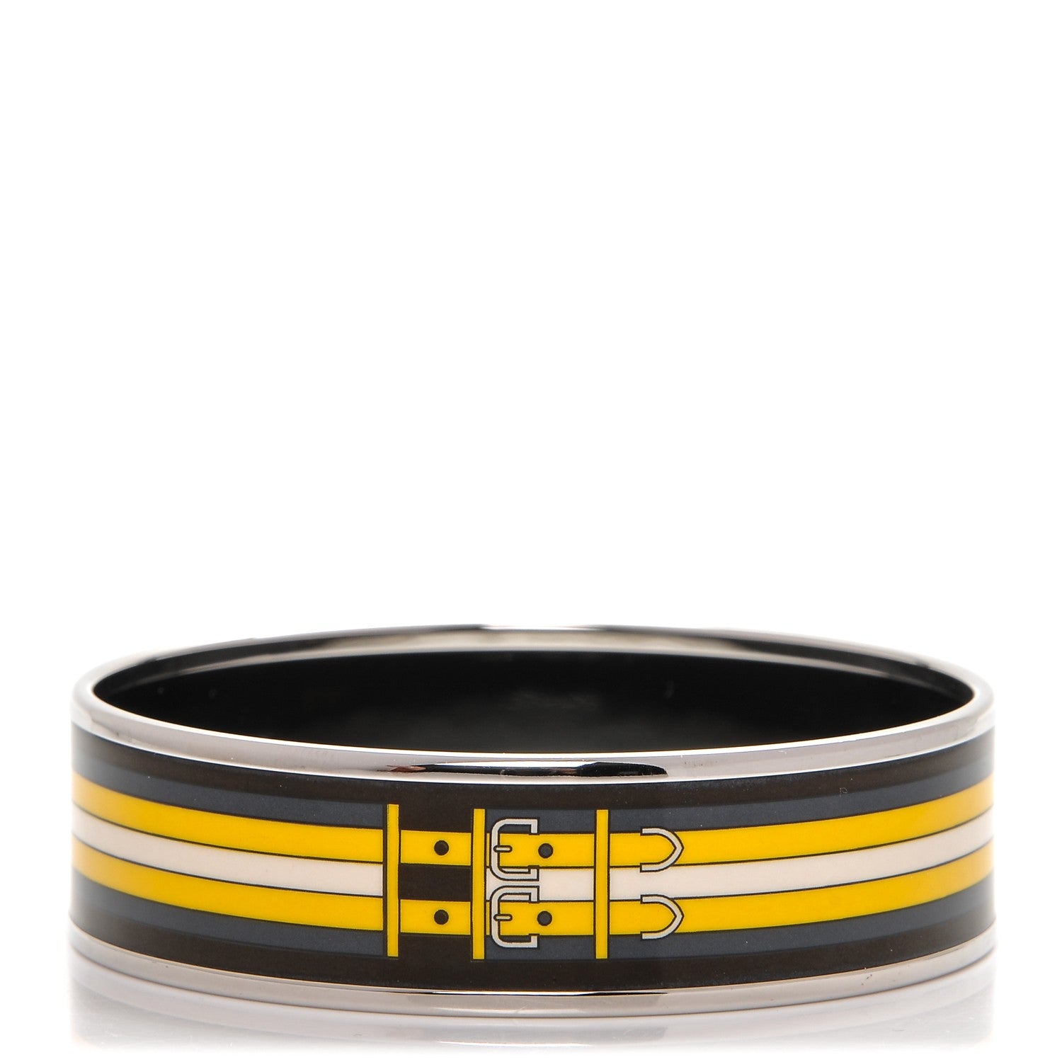 Hermes Enamel Printed Wide Rocabar Bracelet 65 Art Deco 1 of 5