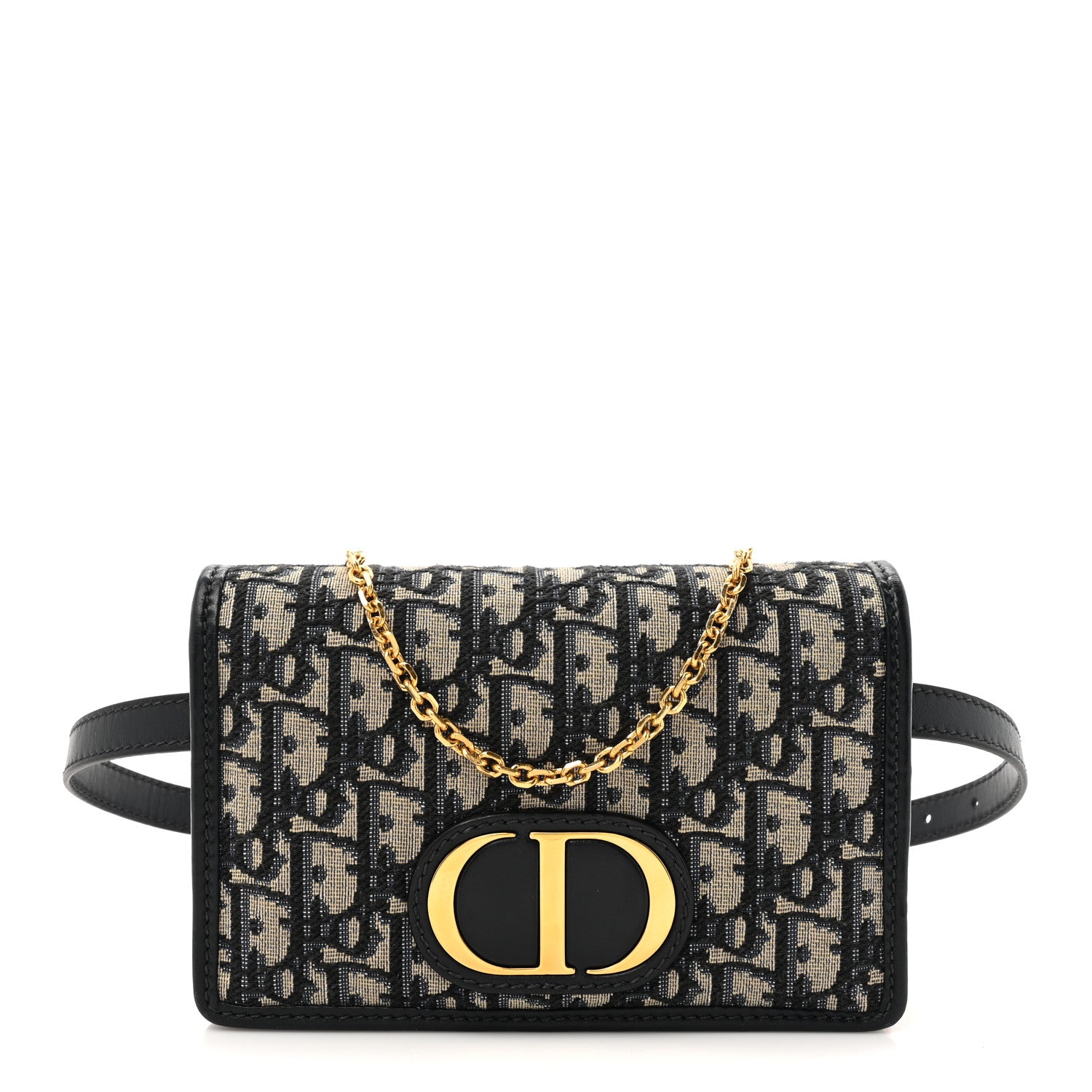 Christian Dior Oblique 30 Montaigne 2-In-1 Pouch Blue 1 of 14