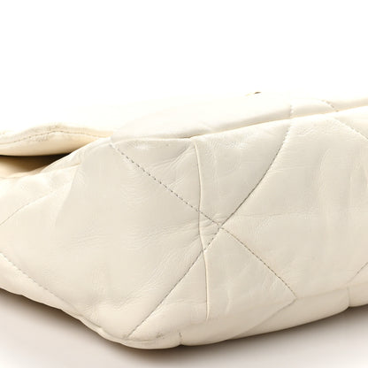 Chanel Lambskin Quilted Large Chanel 19 Flap Light Beige 8 of 10