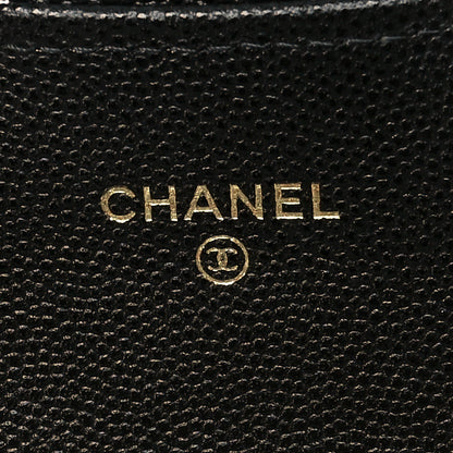 Chanel Caviar Quilted Phone Holder Wallet on Removable Chain Black 6 of 12