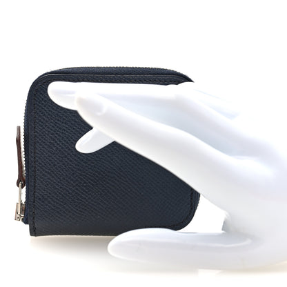Hermes Epsom Silk'in Coin Purse Bleu Saphir 2 of 8