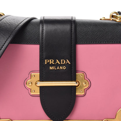 Prada City Calf Saffiano Cahier Bag Geranio Black 10 of 10