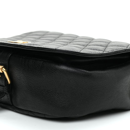 Chanel Grained Calfskin Quilted Messenger Flap Black 9 of 9