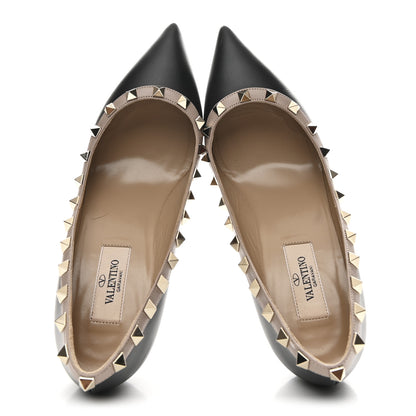Valentino Garavani Calfskin Rockstud 85mm Pumps 37 Black Poudre 2 of 9