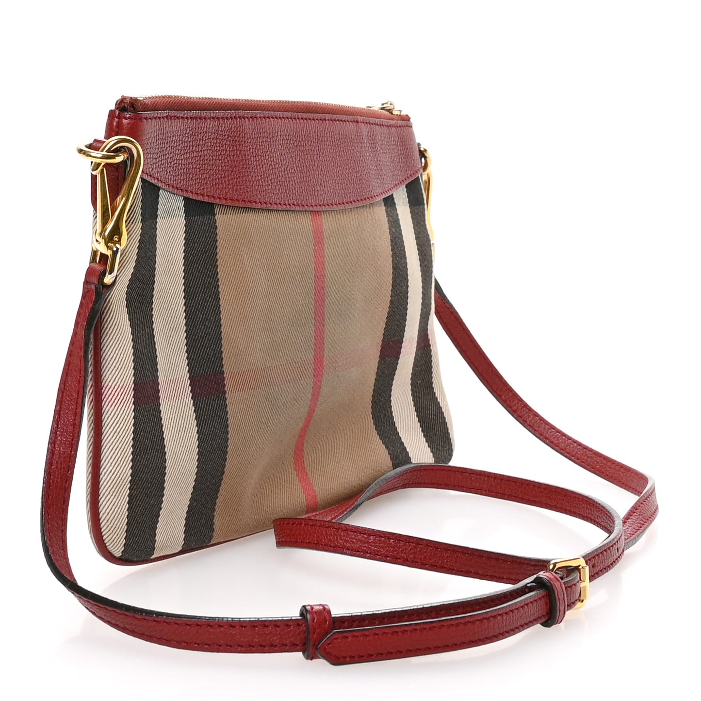 House Check Derby Peyton Crossbody Clutch Bag Red