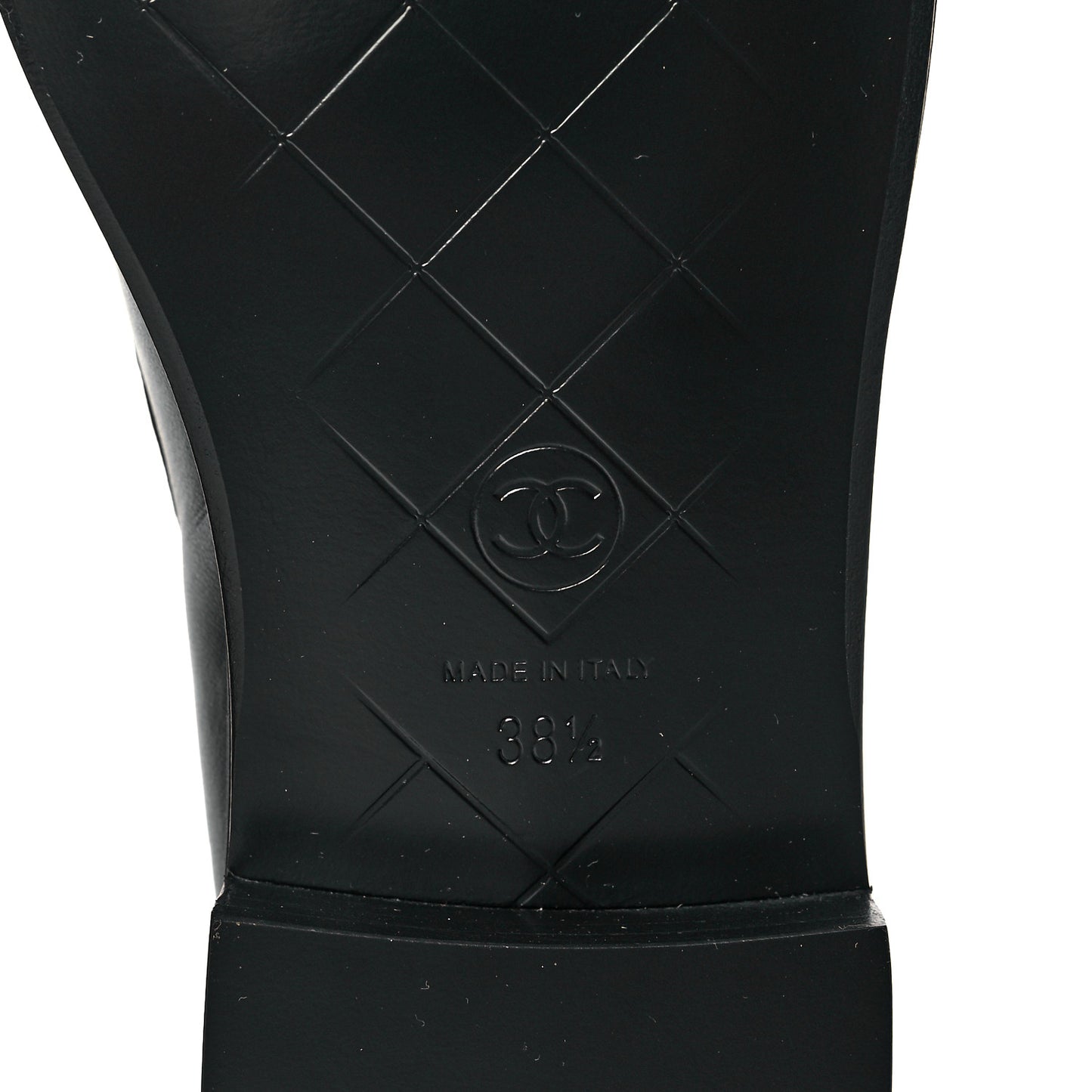 Lambskin Quilted CC Turnlock Loafers 38.5 Black
