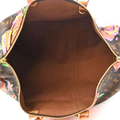 Louis Vuitton Monogram Roses Keepall 50 5 of 10