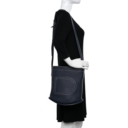 Delvaux Taurillon Pin Daily Surpique Bucket Navy 2 of 11