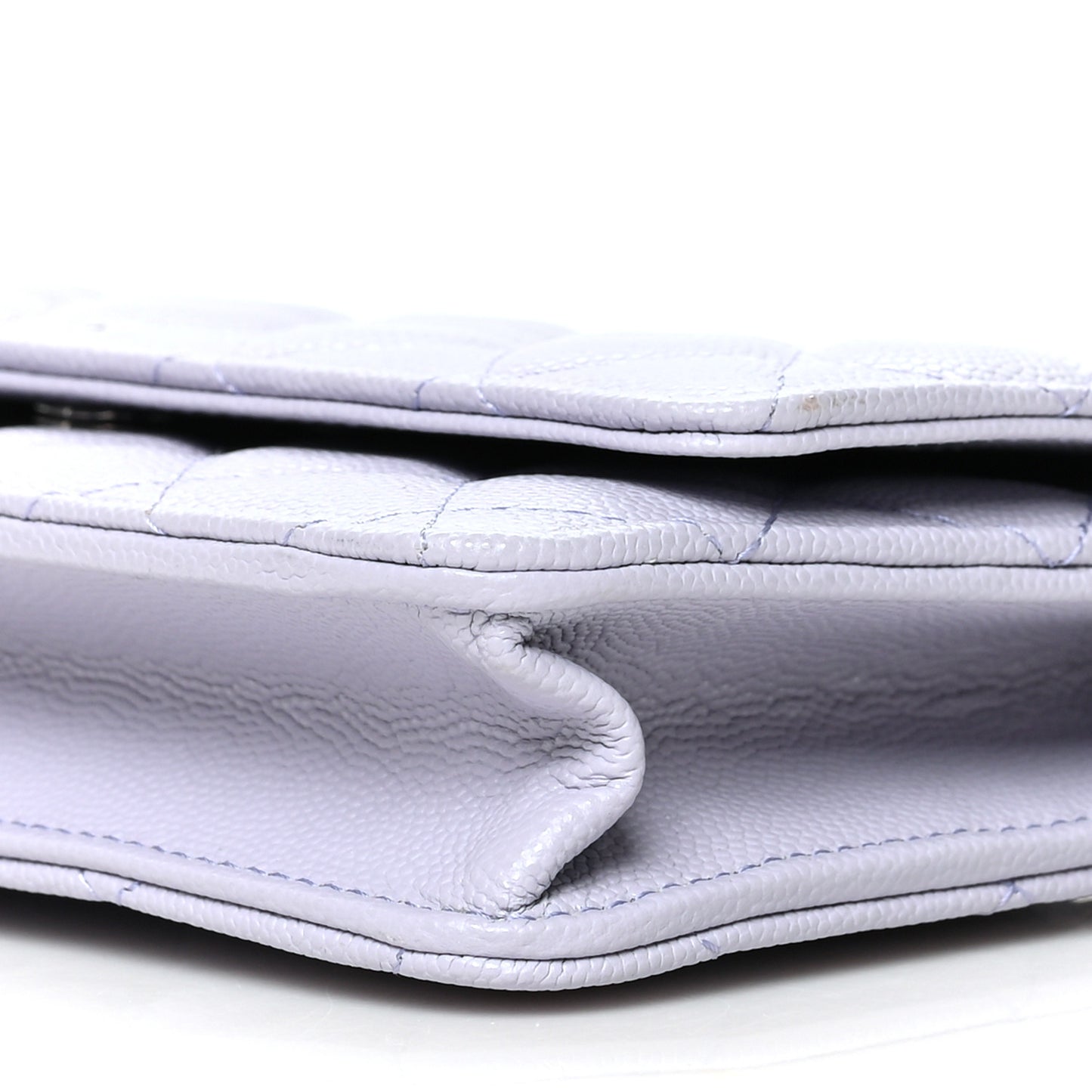 Caviar Quilted Wallet On Chain WOC Light Purple