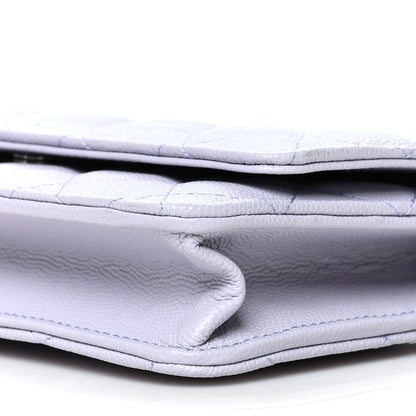 Chanel Caviar Quilted Wallet On Chain WOC Light Purple 11 of 11