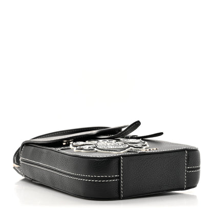 Christian Dior X SHAWN STUSSY Grained Calfskin Saddle Messenger Bag Black 4 of 11