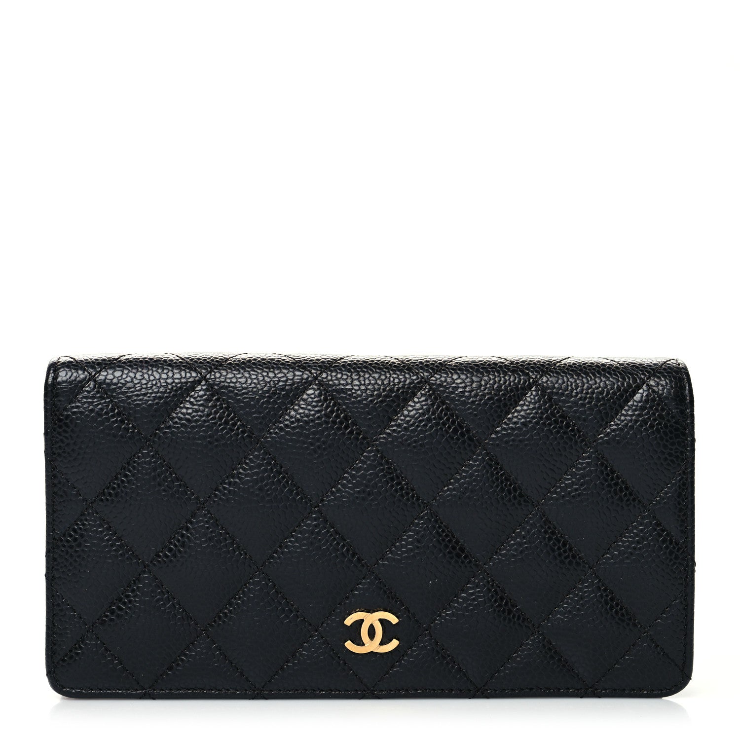 Chanel Caviar Quilted Yen Wallet Black 1 of 10