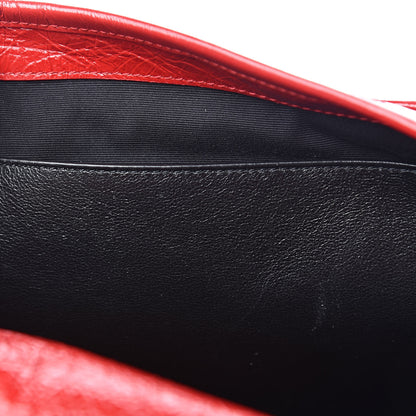 Saint Laurent Crinkled Calfskin Matelasse Monogram Medium Niki Chain Satchel Rouge Eros 13 of 13