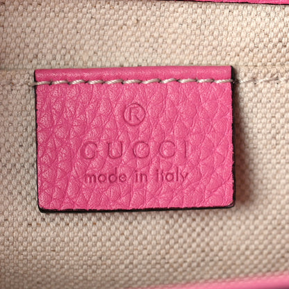Gucci Cellarius Calfskin Mini GG Marmont Top Handle Bag Tropical Pink Flower 6 of 10