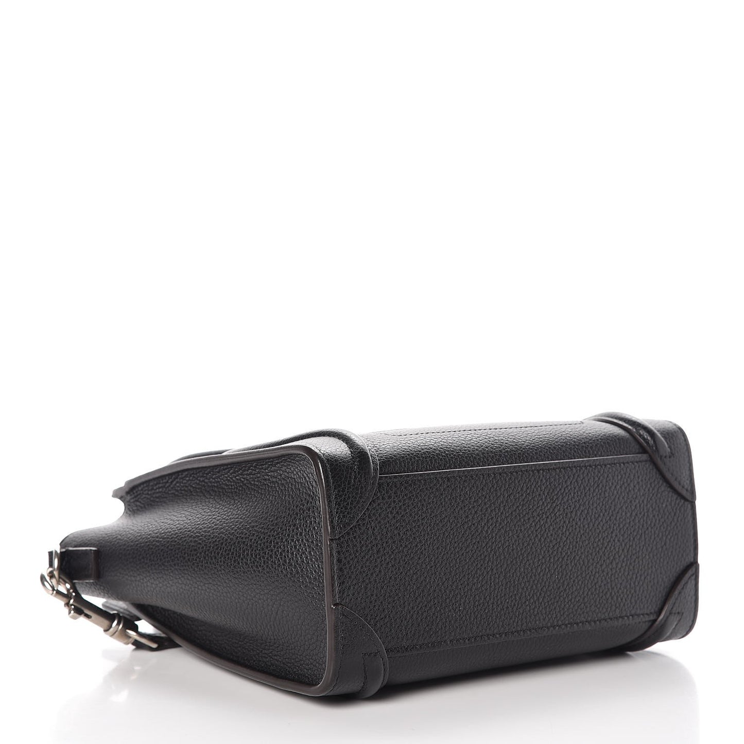 Drummed Calfskin Nano Luggage Black