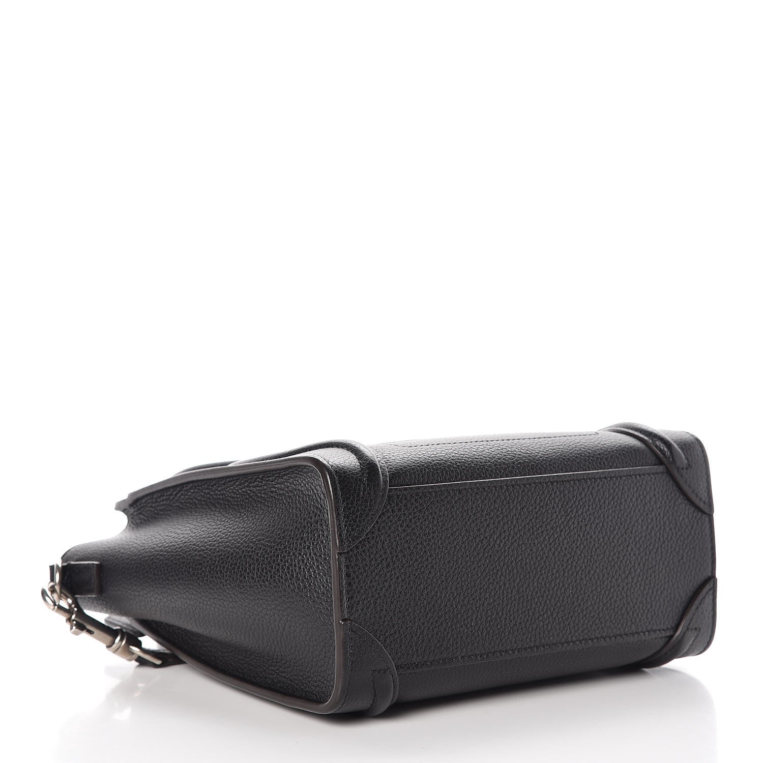 Celine Drummed Calfskin Nano Luggage Black 4 of 8
