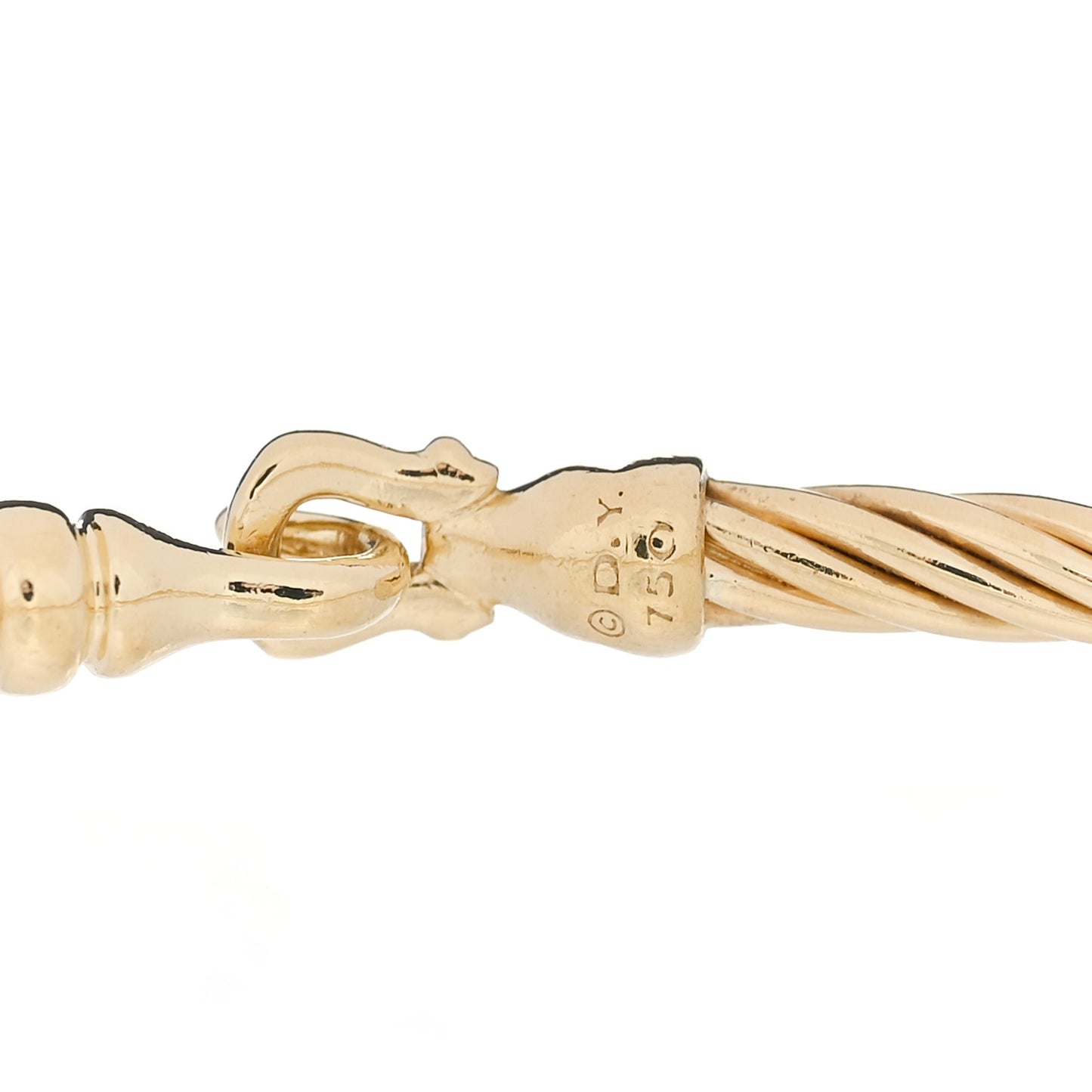 DAVID YURMAN 18K Yellow Gold 3mm Cable Buckle Bracelet
