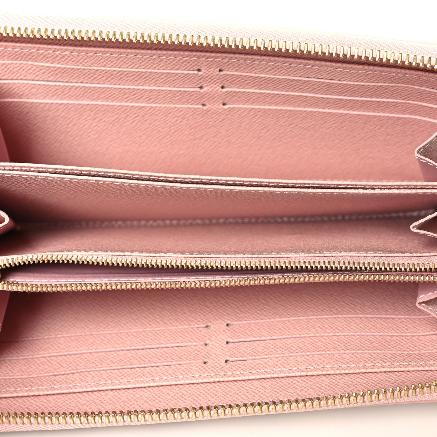 Damier Azur Zippy Wallet Rose Ballerine
