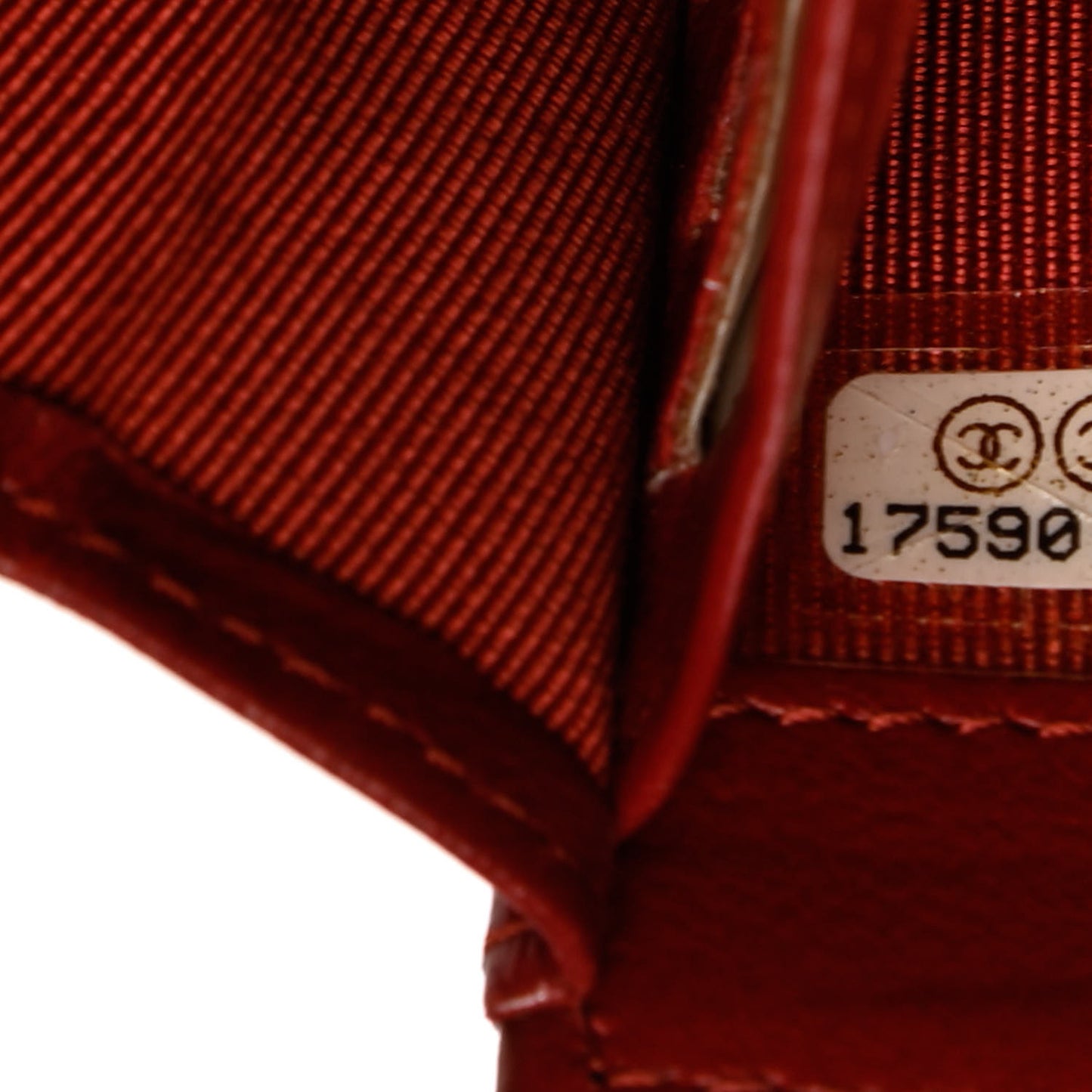 Lambskin Quilted Large Gusset Flap Wallet Red