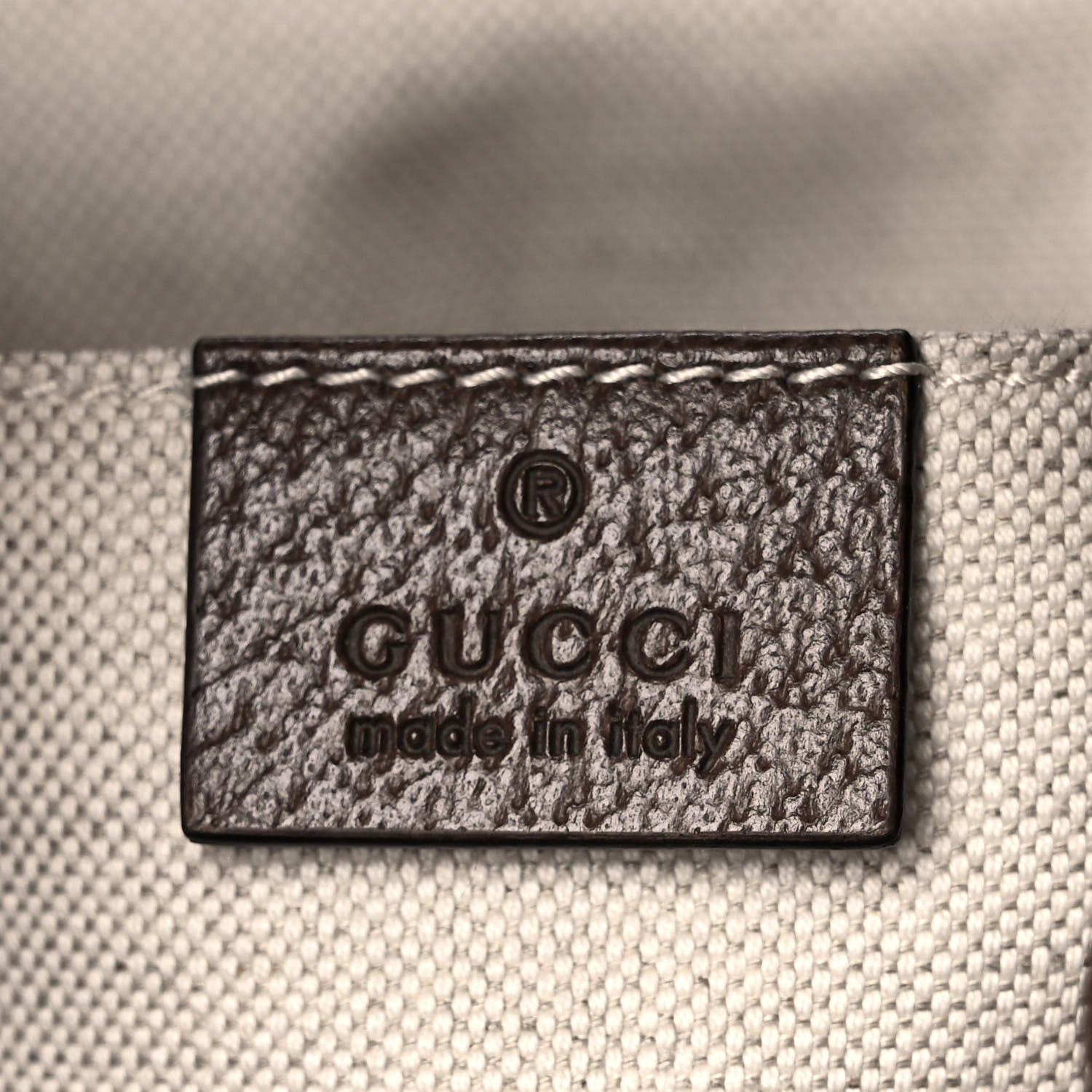 Gucci GG Supreme Monogram Neo Vintage Drawstring Bucket Backpack Beige New Acero Crop 6 of 11