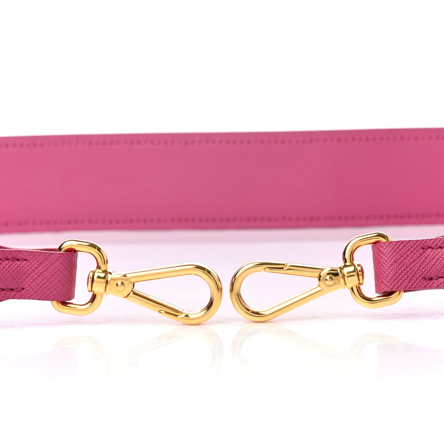 Saffiano Crystal Flower Shoulder Strap Fuchsia