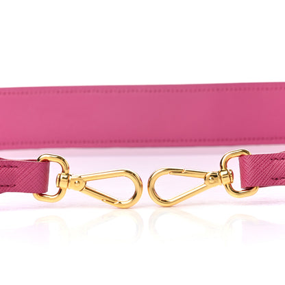 Prada Saffiano Crystal Flower Shoulder Strap Fuchsia 5 of 5
