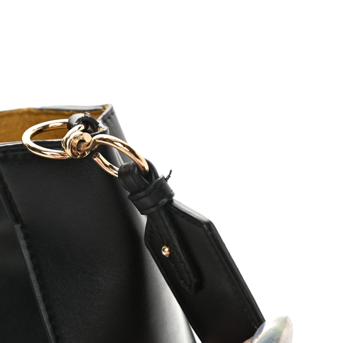Eco Alter Nappa Perforated Logo Mini Crossbody Black