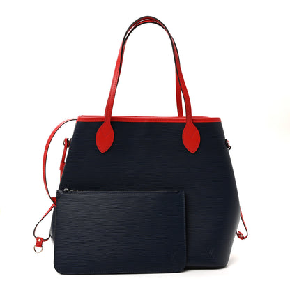 Louis Vuitton Epi Neverfull MM Indigo Coquelicot 3 of 10