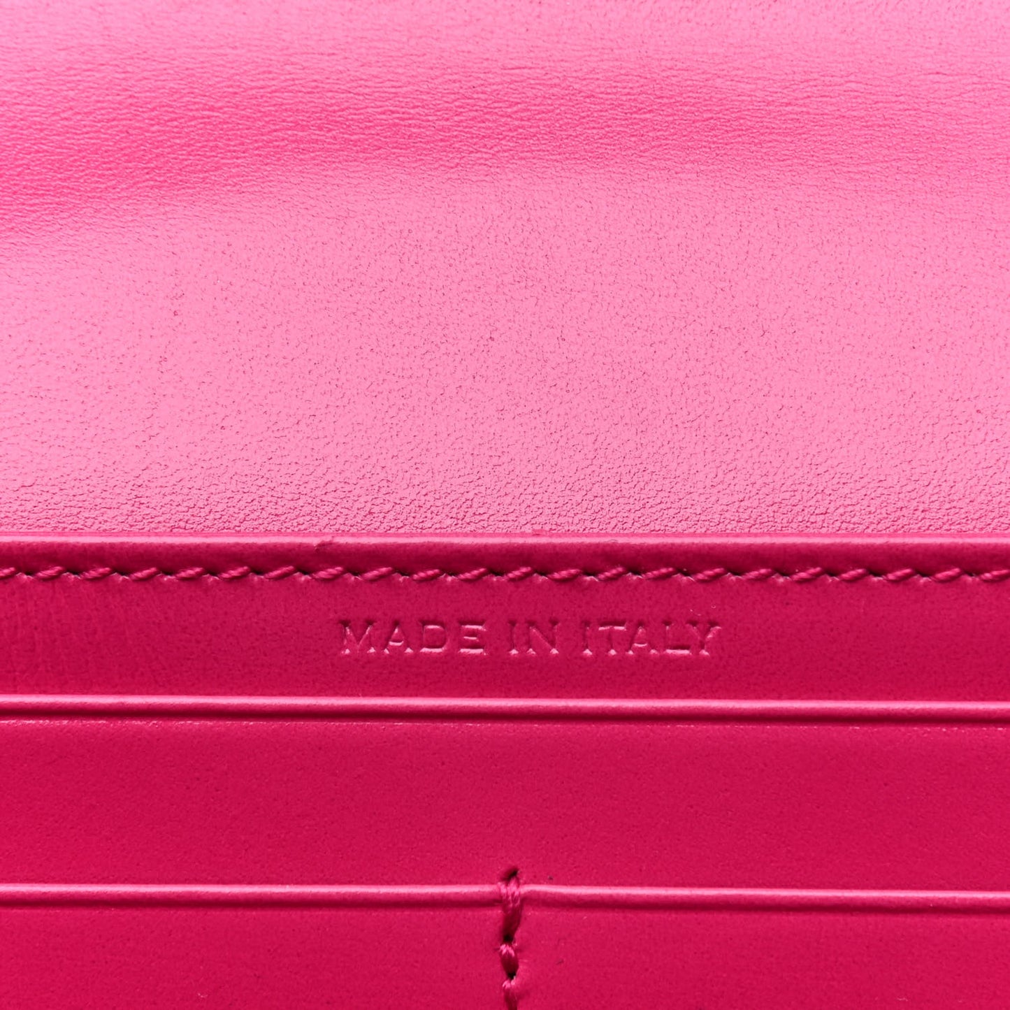 Calfskin Classic Large Marquage Flap Wallet Pink