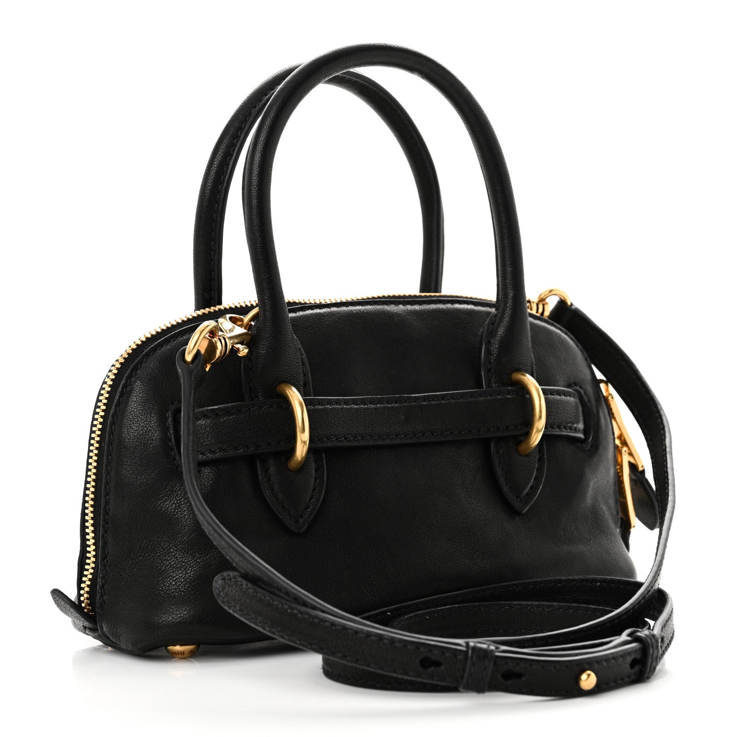 Miu Miu Nappa Mini Aventure Bag Black 3 of 9