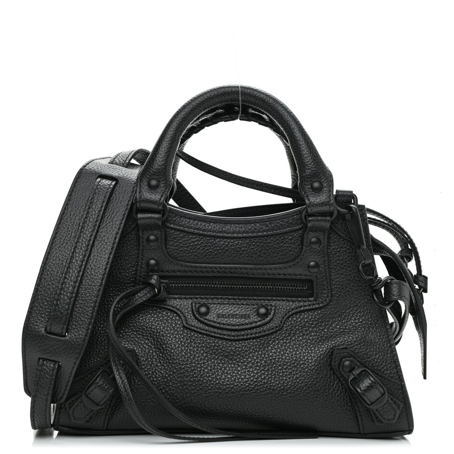 Grained Calfskin Neo Classic Black Hardware Mini City Black