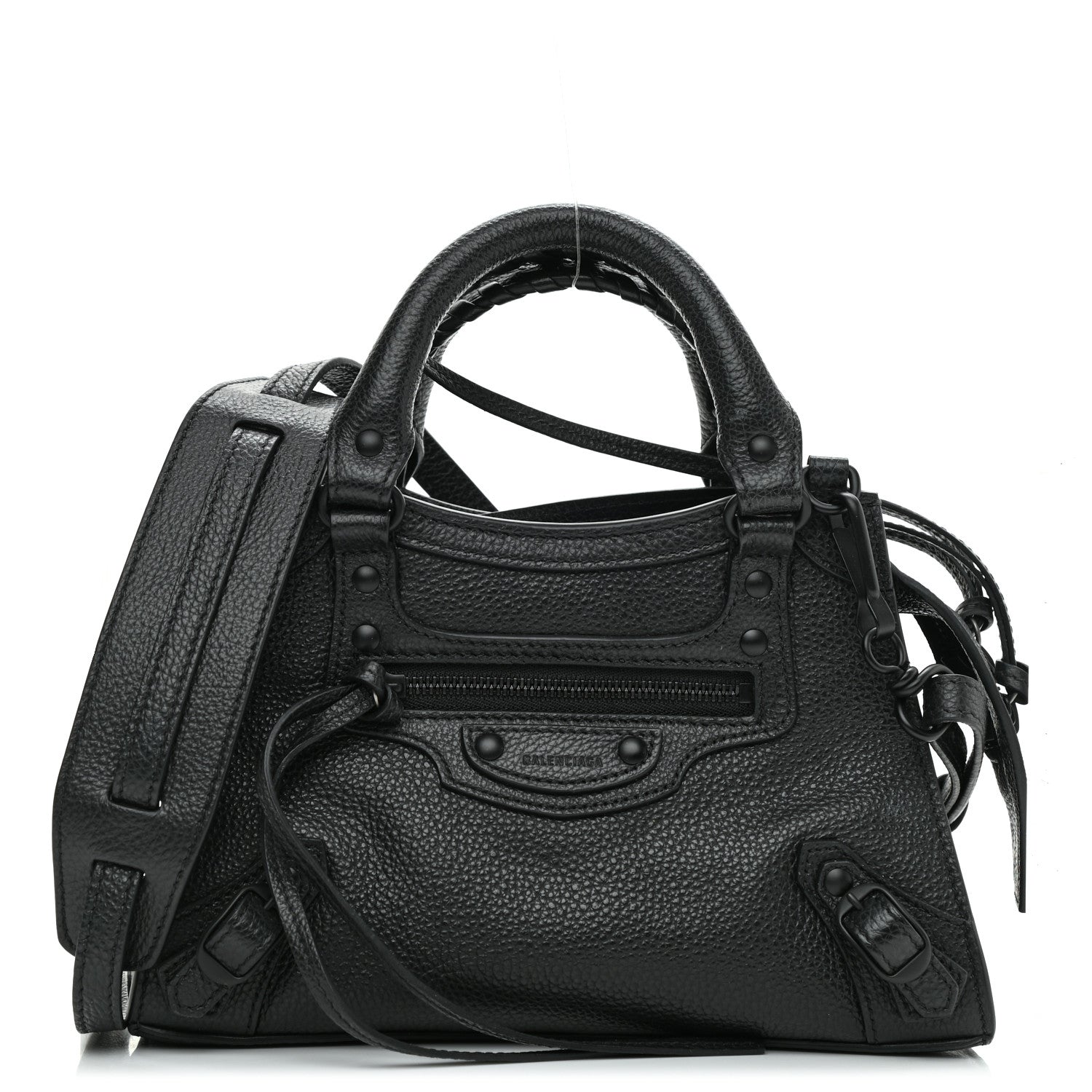 Balenciaga Grained Calfskin Neo Classic Black Hardware Mini City Black 1 of 9