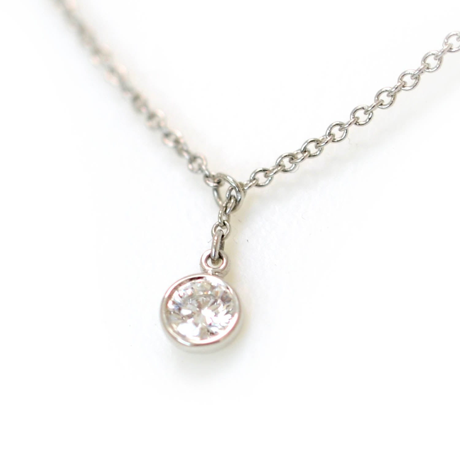 Tiffany Platinum Diamond .20ct Elsa Peretti Diamonds by the Yard Lariat Necklace 9 of 13