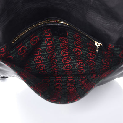 Gucci Calfskin Medium Britt Tassel Shoulder Bag Black 5 of 9