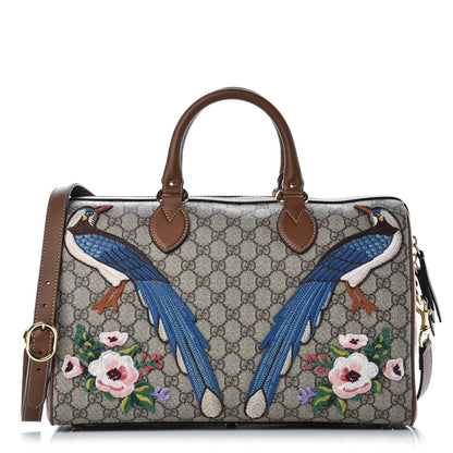 Gucci GG Supreme Monogram Garden Collection Medium Boston Beige Tuscany 10 of 16