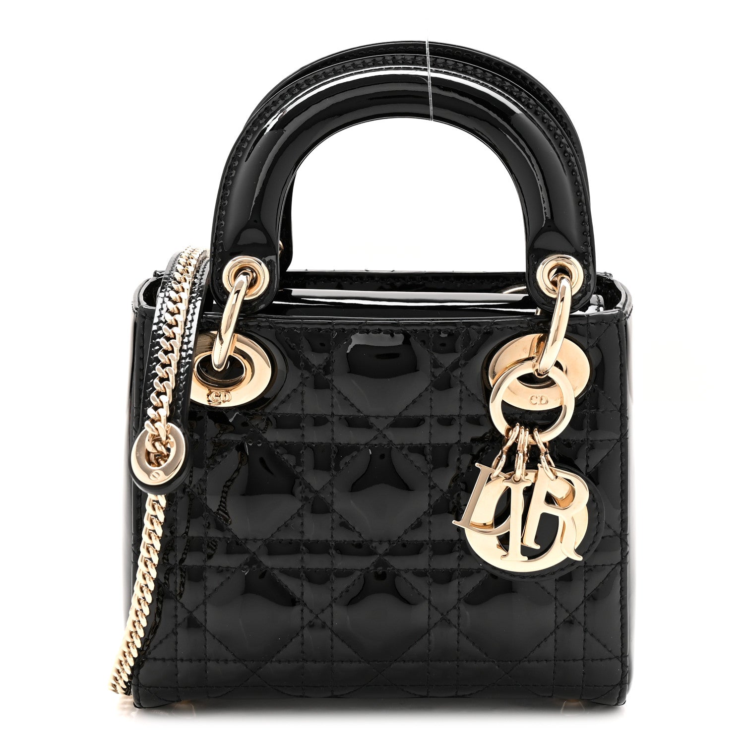 Christian Dior Patent Cannage Mini Lady Dior Black 1 of 11