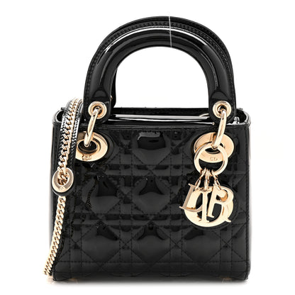 Christian Dior Patent Cannage Mini Lady Dior Black 1 of 11
