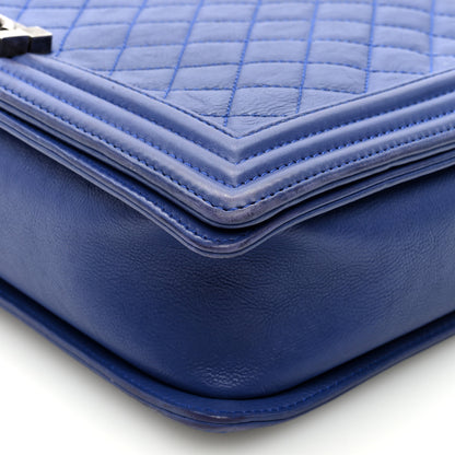 Chanel Calfskin Quilted Large Boy Flap Dark Blue 9 of 11