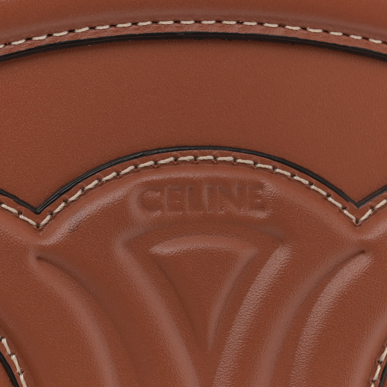 Celine Smooth Calfskin Cuir Triomphe Oval Bag Tan 6 of 11