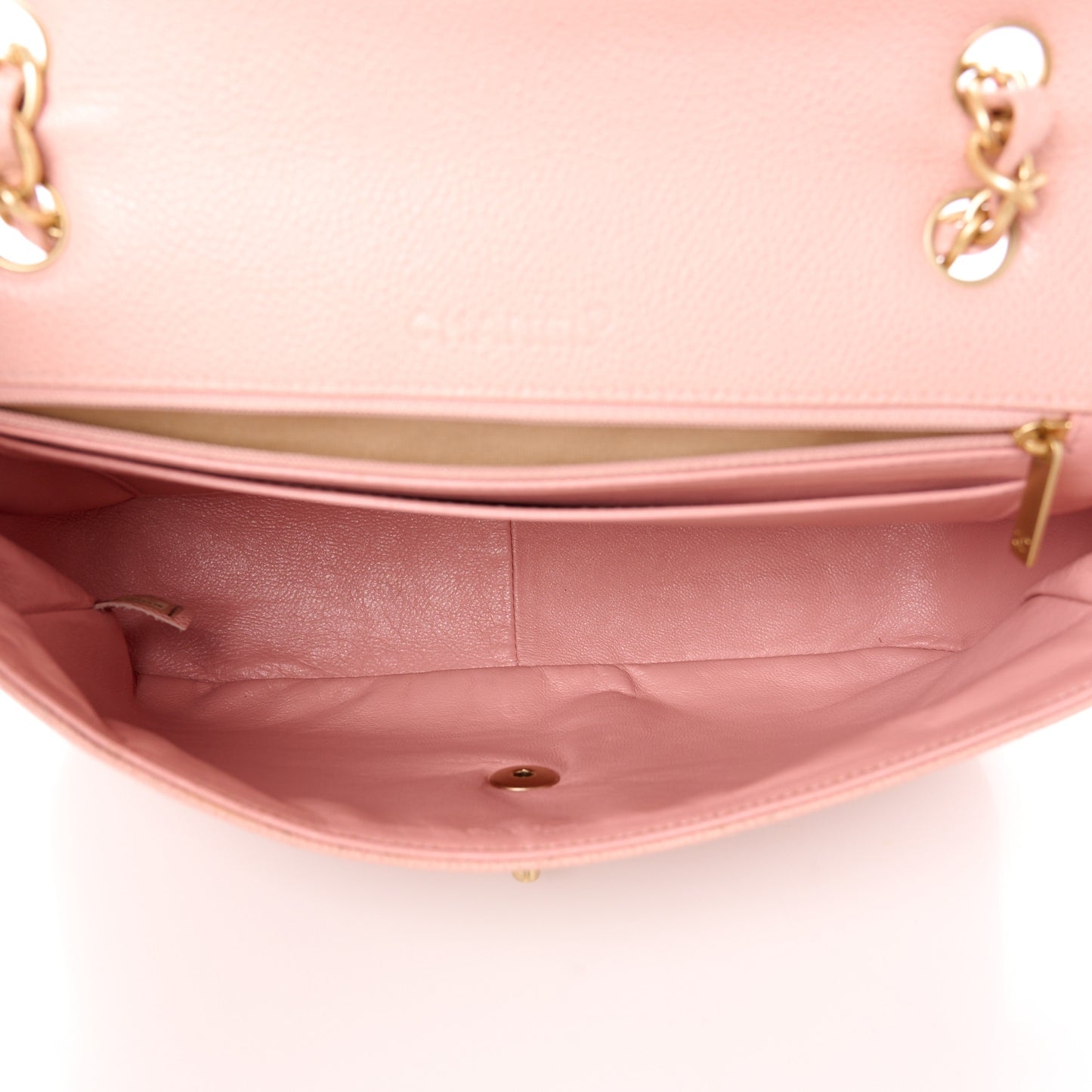 Caviar Quilted XL Jumbo Single Flap Light Pink