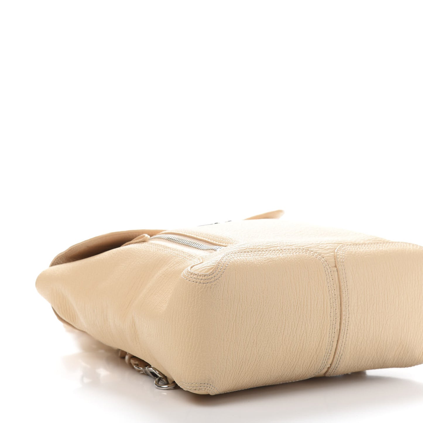 3.1 Textured Calfskin Pashli Backpack White Peach