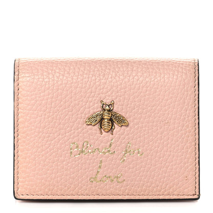 Gucci Cellarius Calfskin Blind for Love Animalier Card Case Perfect Pink 1 of 8