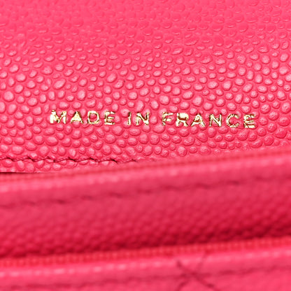 Chanel Caviar Quilted Flap Card Holder Wallet Pink 6 of 8