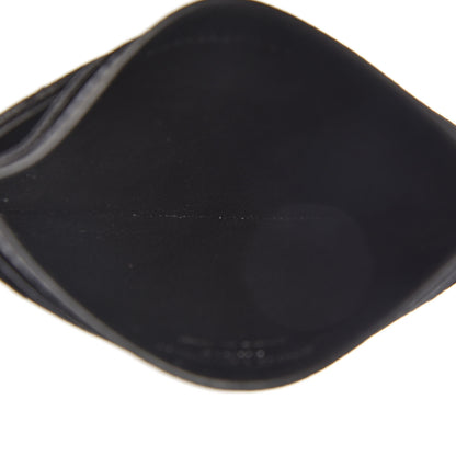 Saint Laurent Grain De Poudre Matelasse Chevron Monogram Credit Card Case Black 5 of 8