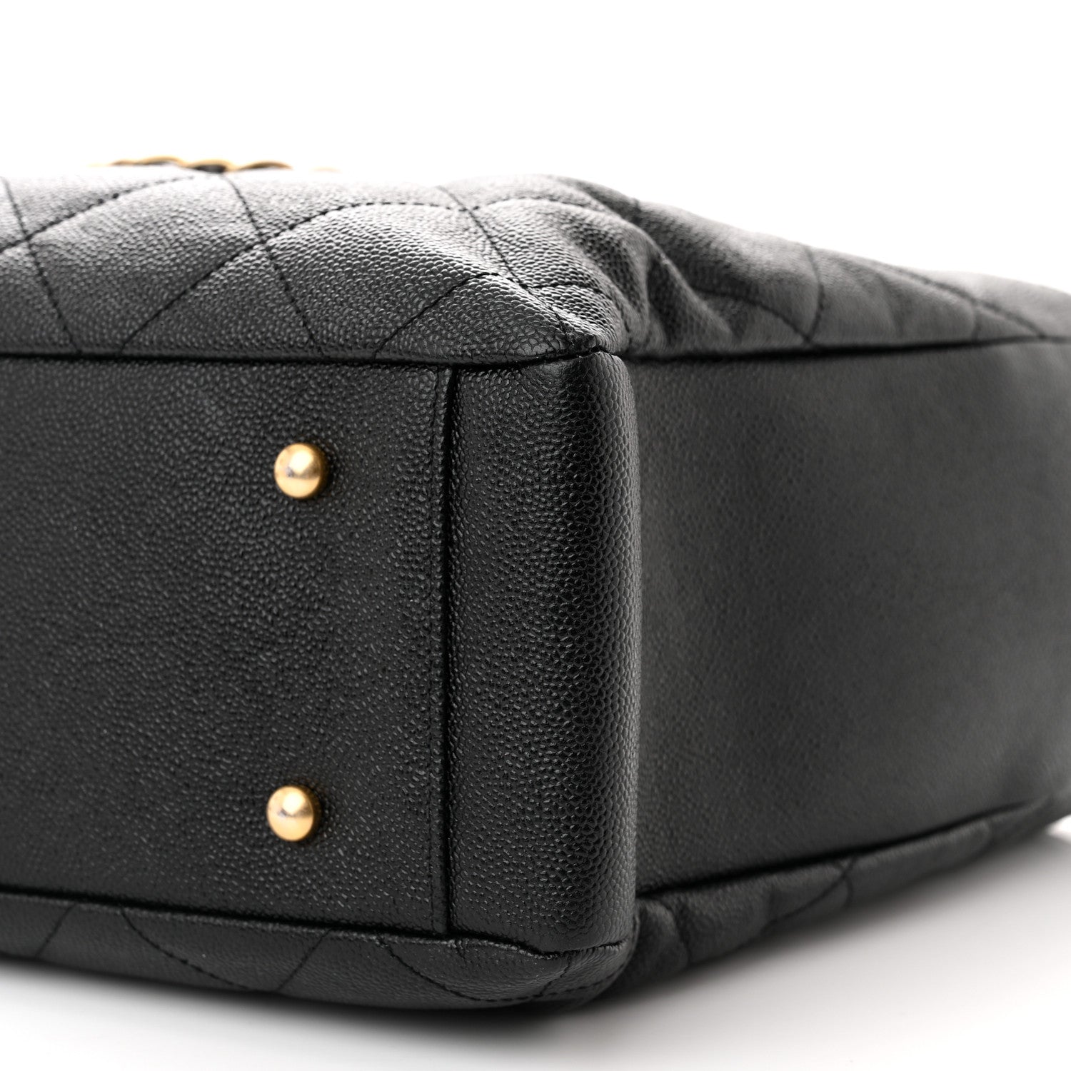 Chanel Caviar Quilted Small Shopping Tote Black 10 of 11
