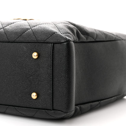 Chanel Caviar Quilted Small Shopping Tote Black 10 of 11