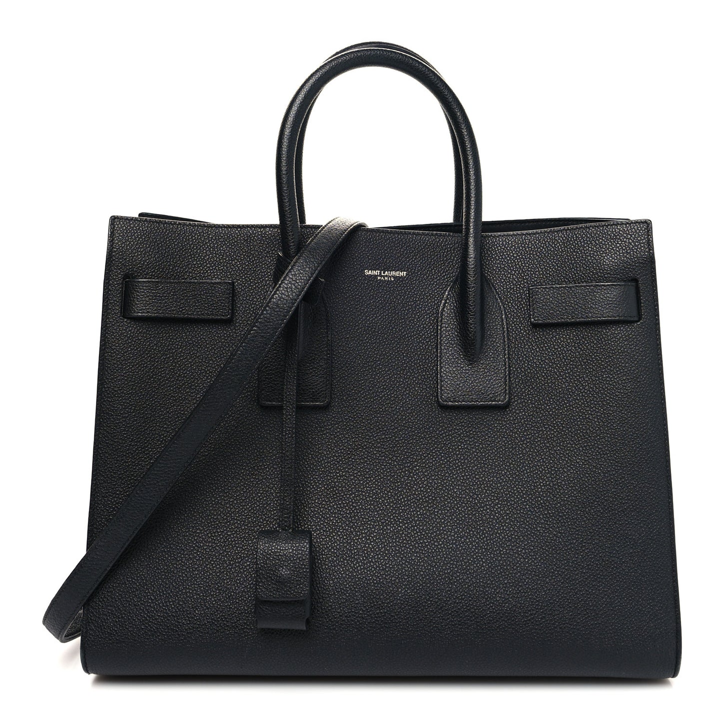 Grained Calfskin Small Sac De Jour Black