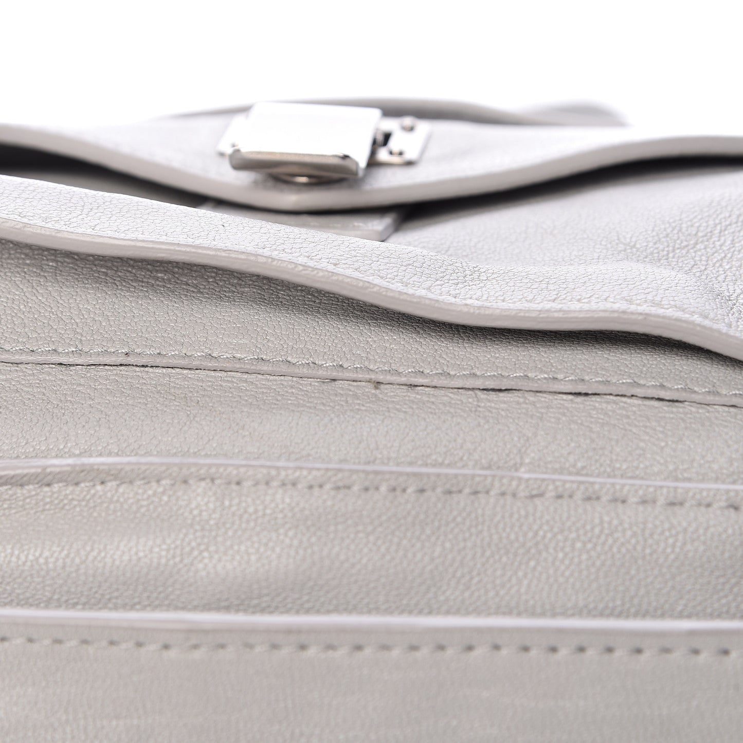 Lambskin Medium PS1 Satchel Pale Steel