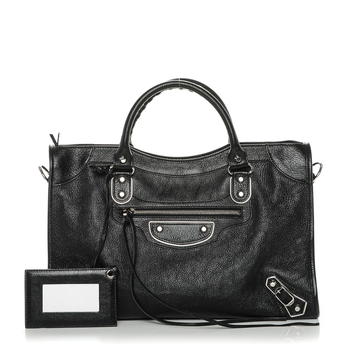 Chevre Silver Metallic Edge City Black